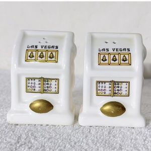 Vintage Las Vegas Ceramic Salt & Pepper Shakers Rare
